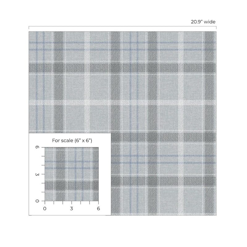 NextWall Tailor Plaid Peel and Stick Wallpaper
