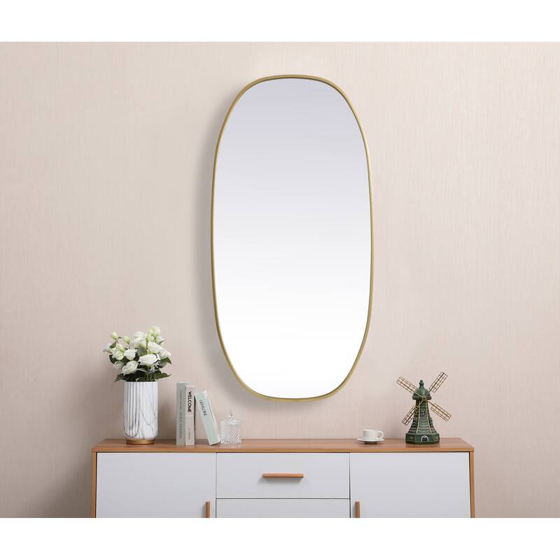 Elegant Lighting MR2B2448 Brynn 24" W x 48" H Oval Framed Bathroom