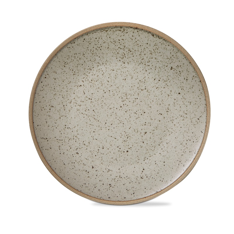 Speckle Glaze Taupe Brown Appetizer Plates Set of 4 Porcelain Dishwasher Safe 8.3 Inch Dining Plates - Yellow