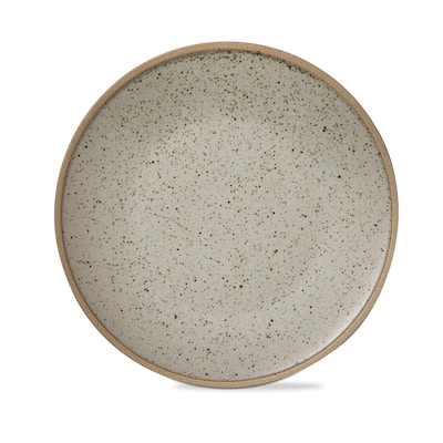 Speckle Glaze Taupe Brown Appetizer Plates Set of 4 Porcelain Dishwasher Safe 8.3 Inch Dining Plates - Yellow