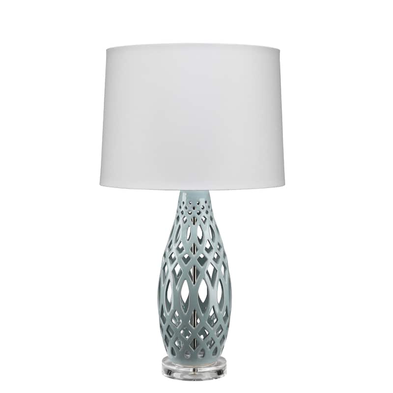 Alden Décor Kenne Ceramic Table Lamp - Blue