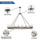 preview thumbnail 13 of 16, 54-inch Round Wagon Wheel 24-light Chandelier