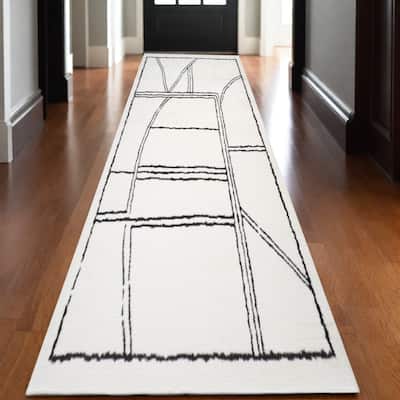 HomeRoots Moroccan Transitional Runner Area Rug - 120.00 in. x 30.00 in. x 0.60 in.