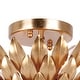 preview thumbnail 4 of 4, Broche 4 Light Antique Gold Ceiling Mount - 16'' W x 6.25'' H