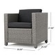preview thumbnail 17 of 57, Puerta Outdoor 4-piece Wicker Chair Set with Square Firepit by Christopher Knight Home