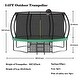 preview thumbnail 14 of 12, 14 ft. Green Round Outdoor Trampoline with Safety Enclosure Net and Ladder