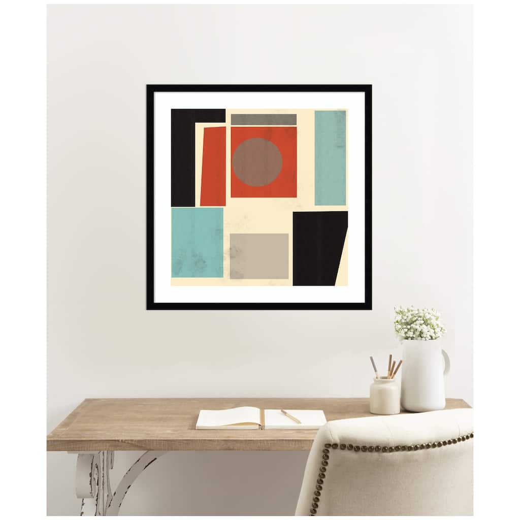 Kate and Laurel Geometric Harmony by THE MIUUS STUDIO Framed Wall Art Print