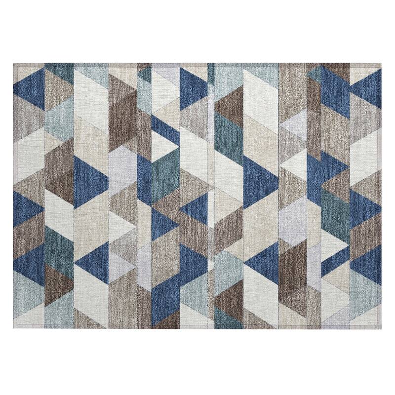 Machine Washable Indoor/ Outdoor Modern DeVaughn Chantille Rug