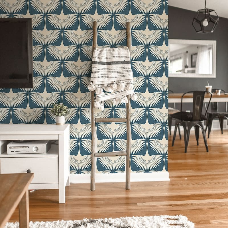 Genevieve Gorder Feather Flock Removable Peel and Stick Wallpaper