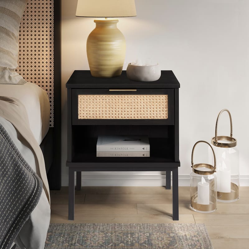 NPD Furniture Caine Rattan Nightstand