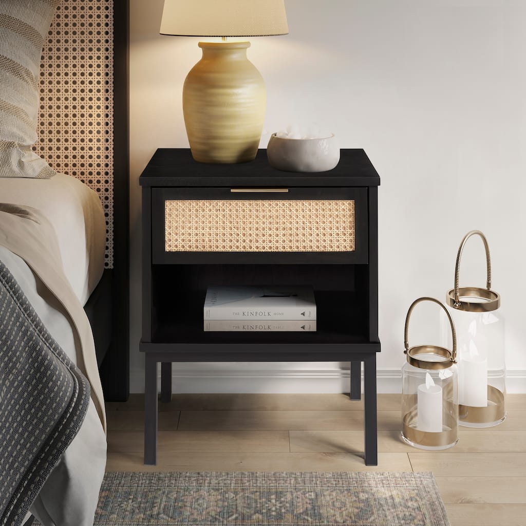 NPD Furniture Caine Rattan Nightstand