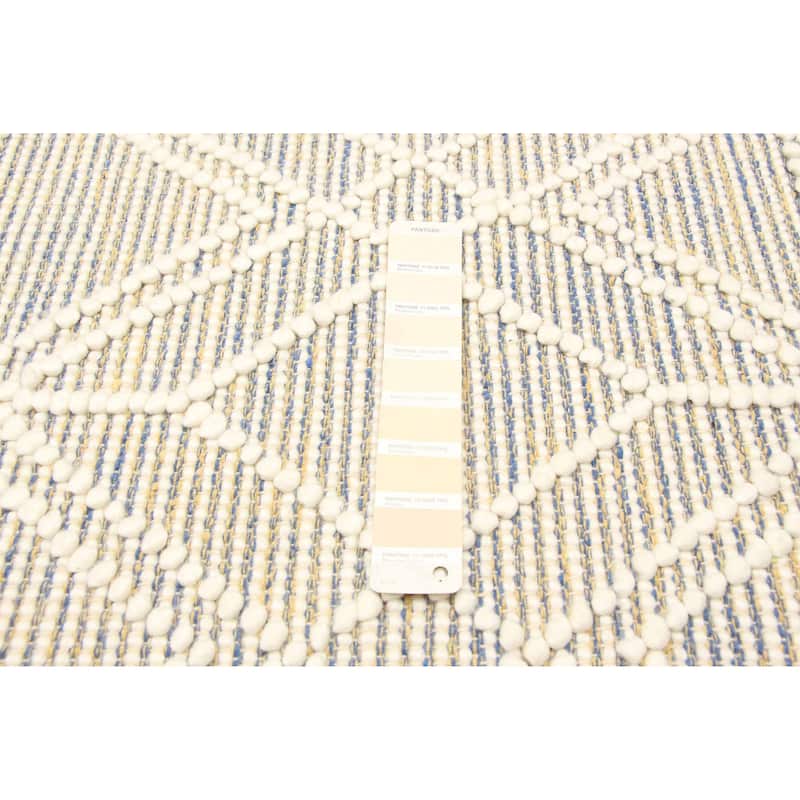 ECARPETGALLERY Braid weave Sienna Cream Wool Rug - 5'0 x 7'8