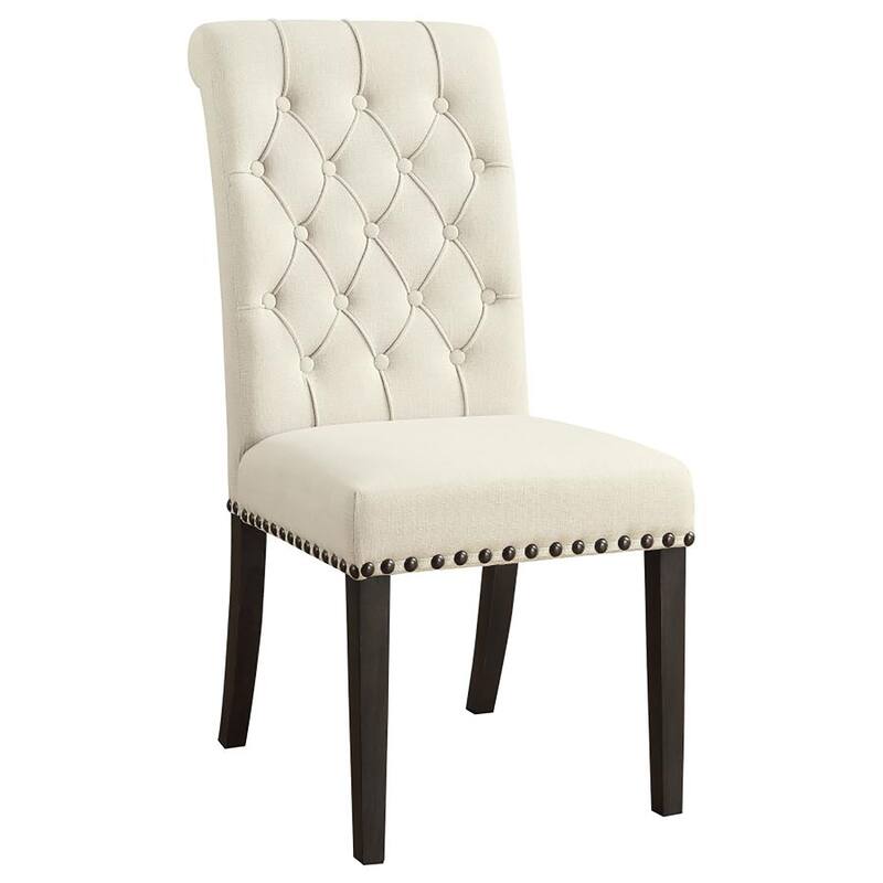 Wooden Tufted Side Chairs,Dining Chair (Set of 2) - Beige