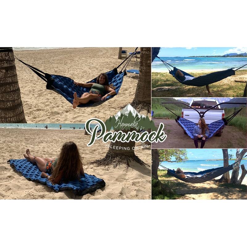 Hammaka Pammock Sleeping Pad/ Inflatable Hammock with Inflatable Pillow and Hammock Straps