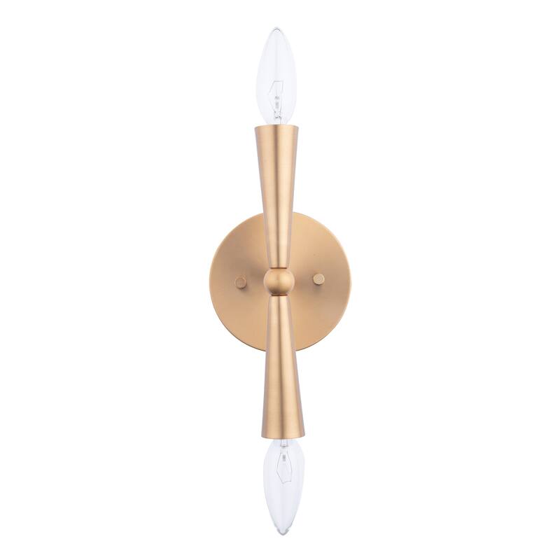 Modern Gold Dimmable 2-Light Wall Sconce Light
