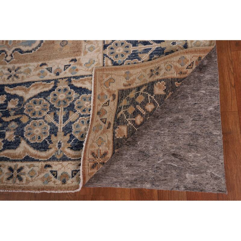 Vegetable Dye Floral Oushak Turkish Area Rug Hand-Knotted Wool Carpet - 9'3" x 12'5"
