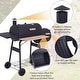 preview thumbnail 6 of 6, Outsunny Steel Portable Backyard Charcoal BBQ Grill and Offset Smoker - N/A