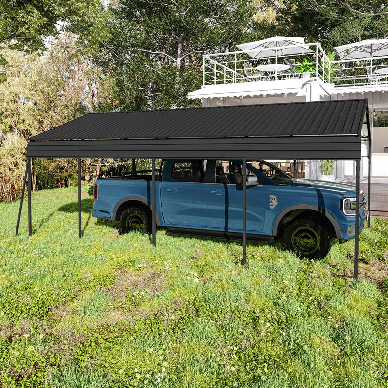 Outdoor Heavy Duty Metal Storage Canopy with Galvanized Steel Frame