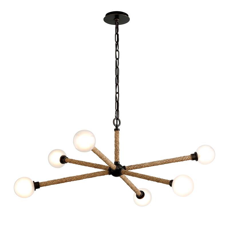Nomad Classic Bronze Chandelier with Opal White Glass