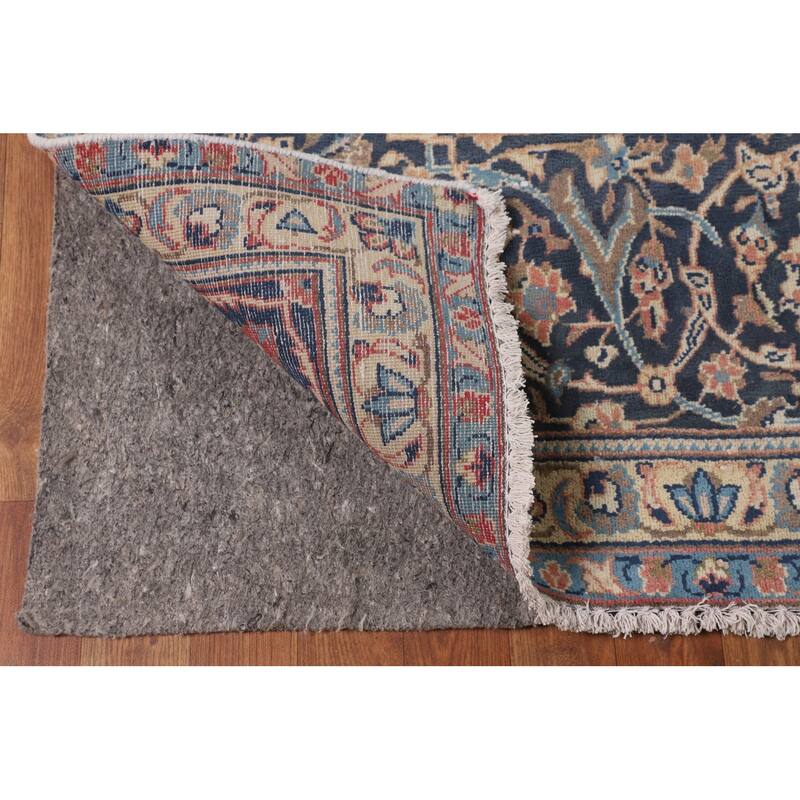 Pink Kashan Persian Large Vintage Area Rug Handmade Wool Carpet - 9'6" x 15'7"