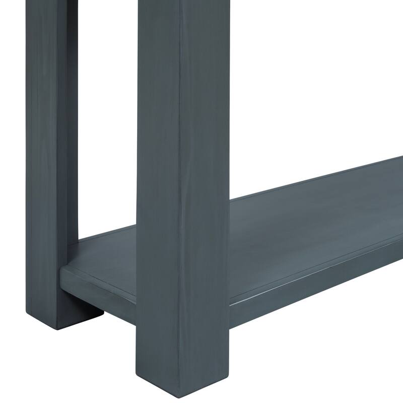Console Table/Sofa Table with Storage Drawers and Bottom Shelf for Entryway Hallway