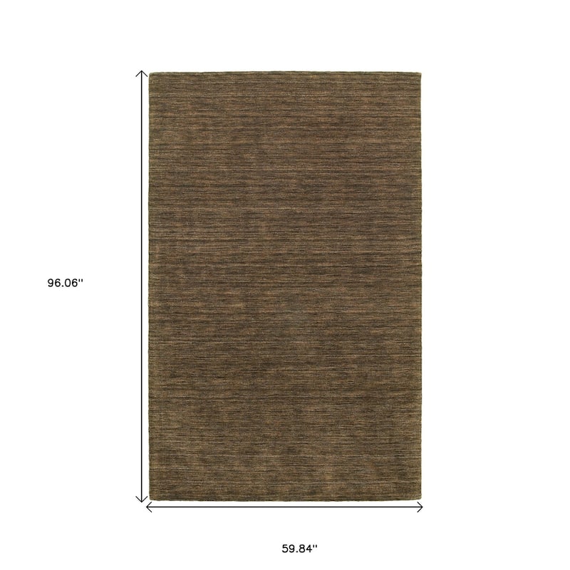 HomeRoots Solid Color Modern Rectangle Area Rug