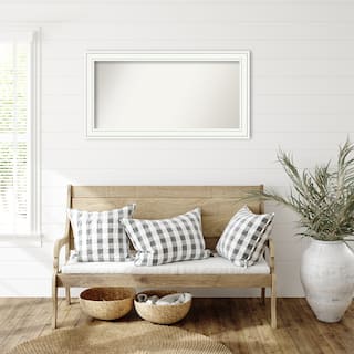 Craftsman White Framed Non-Beveled Custom Wall Mirror, Bathroom Vanity Mirror