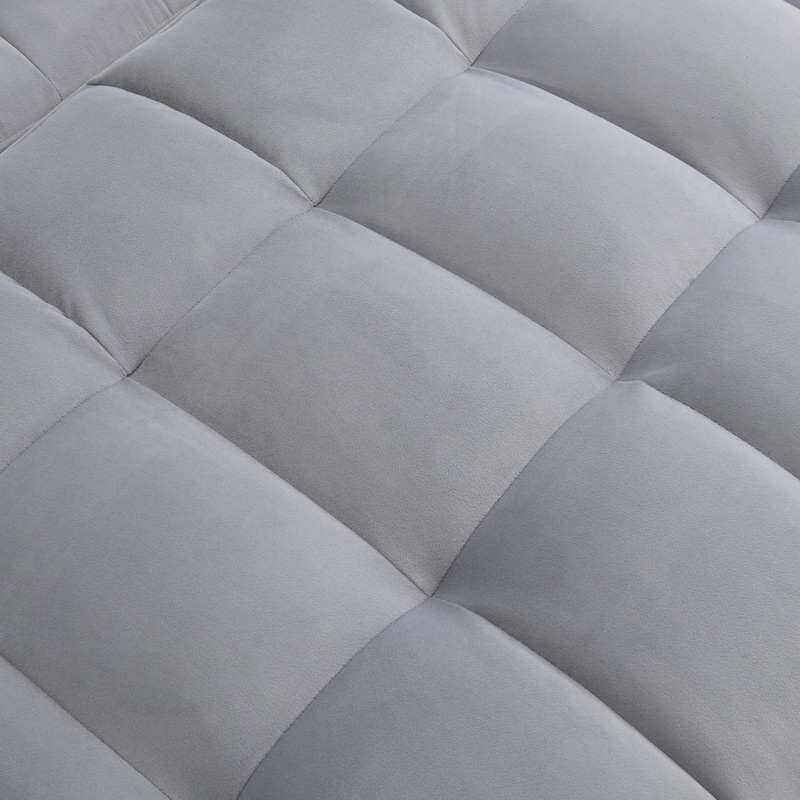 Modern Velvet Loveseat Futon Sofa with adjustable Reclining Backrest,Toss Pillows and Pockets