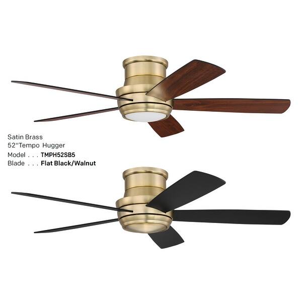 Craftmade Tmph525 Tempo Hugger 52 5 Blade Led Ceiling Fan 5 Blade Led Ceiling Fan