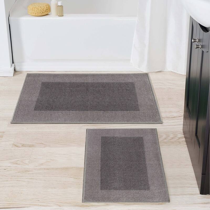Solid Washable Non-Slip Backing 2 Piece Bath Rug Set by Superior