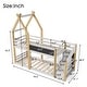 preview thumbnail 20 of 34, Twin House Bunk Bed with Stairs & Blackboards - Playful Design for Kids