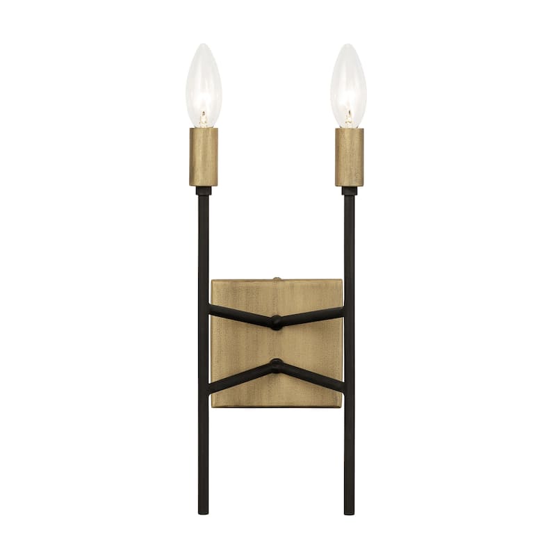 Varaluz Bodie 2-Light ADA Sconce - Havana Gold/Carbon