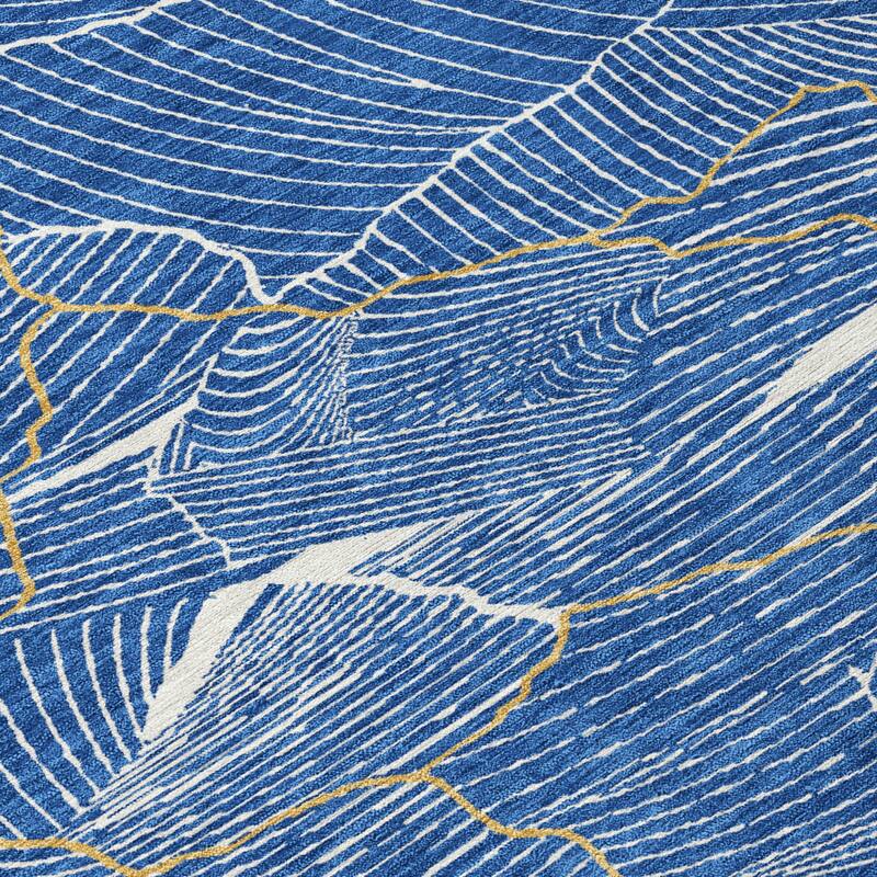 HomeRoots Abstract Transitional Rectangle Outdoor Rug