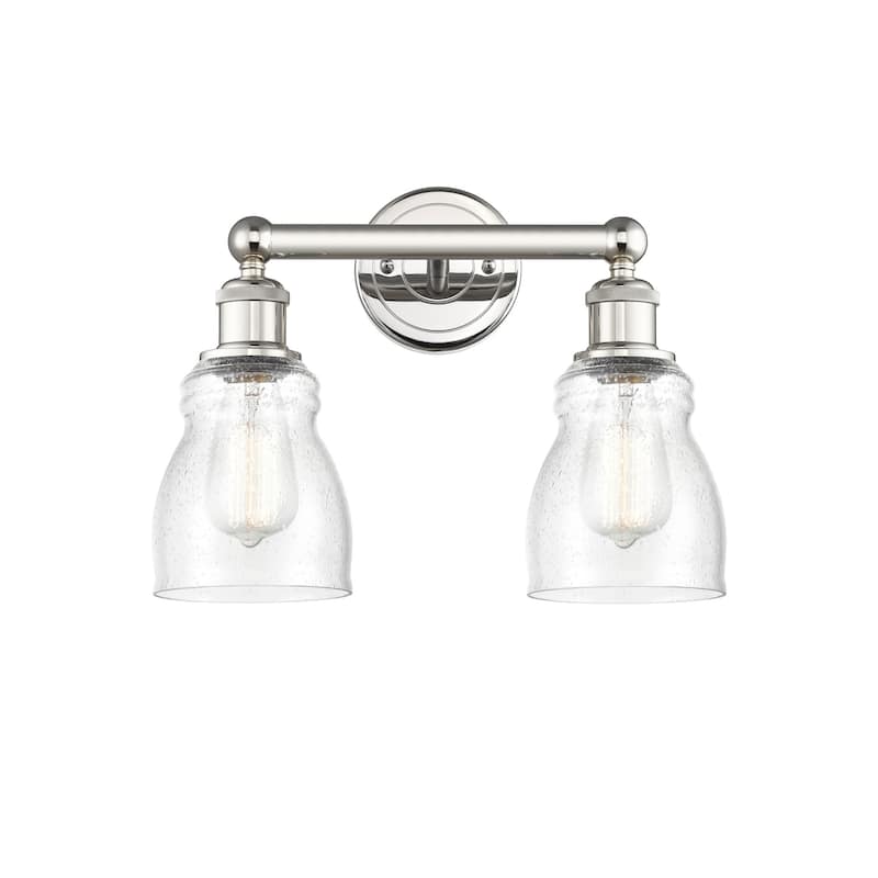 Innovations Lighting 616-2W-12-14 Ellery Vanity Ellery 2 Light 14" - Polished Nickel / Seedy