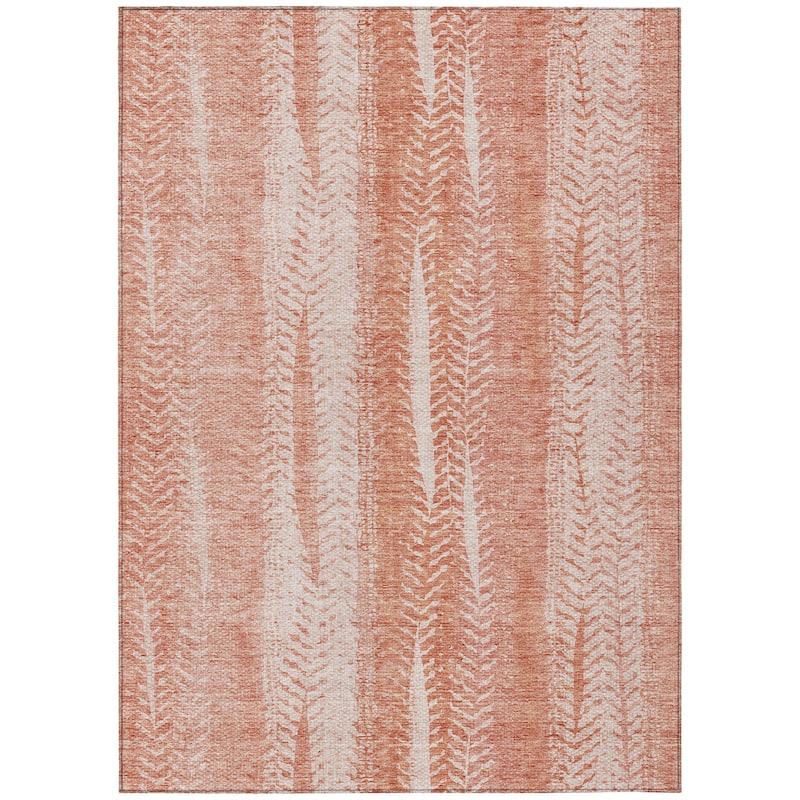 Machine Washable Indoor/ Outdoor Chantille Modern Imprints Rug