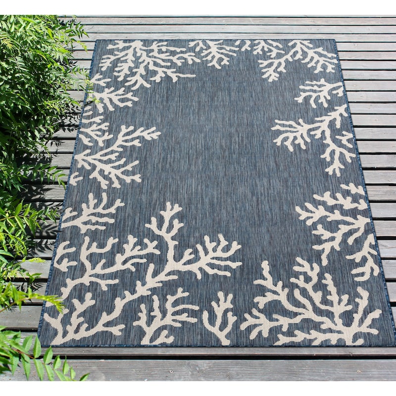 Liora Manne Carmel Coral Border Indoor/Outdoor Area Rug