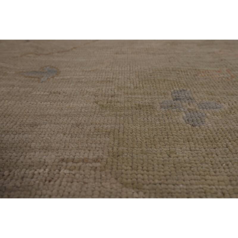 Earth Tone Oushak Turkish Area Rug Handmade Wool Carpet - 6'7"x 9'6"