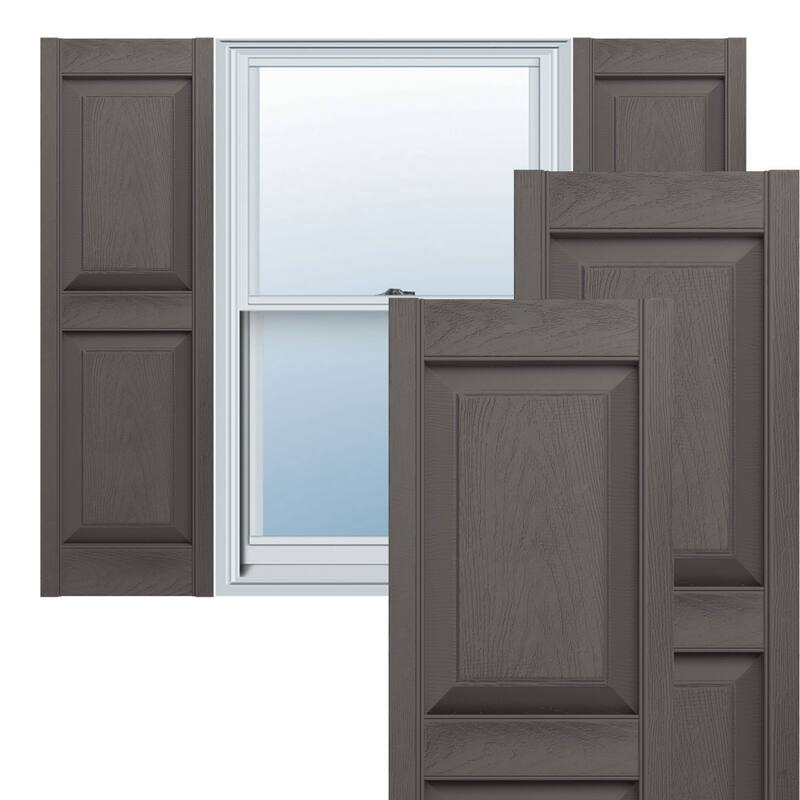 Lifetime Vinyl, Std. 2 Equal Panels, Raised Panel Shutters, (Pair) - 14 3/4"W x 51"H - Midnight Blue