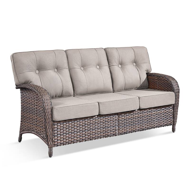 Pocassy Ooutdoor Patio Sofa Chairs Funiture Set