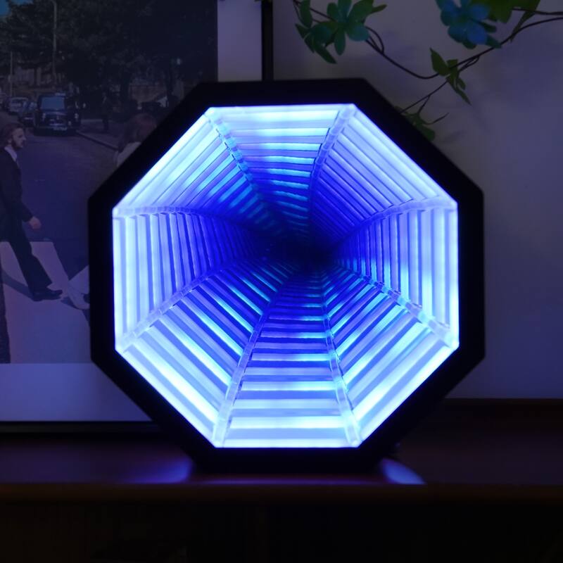 3D Mirror Infinity Tunnel Table Lamp
