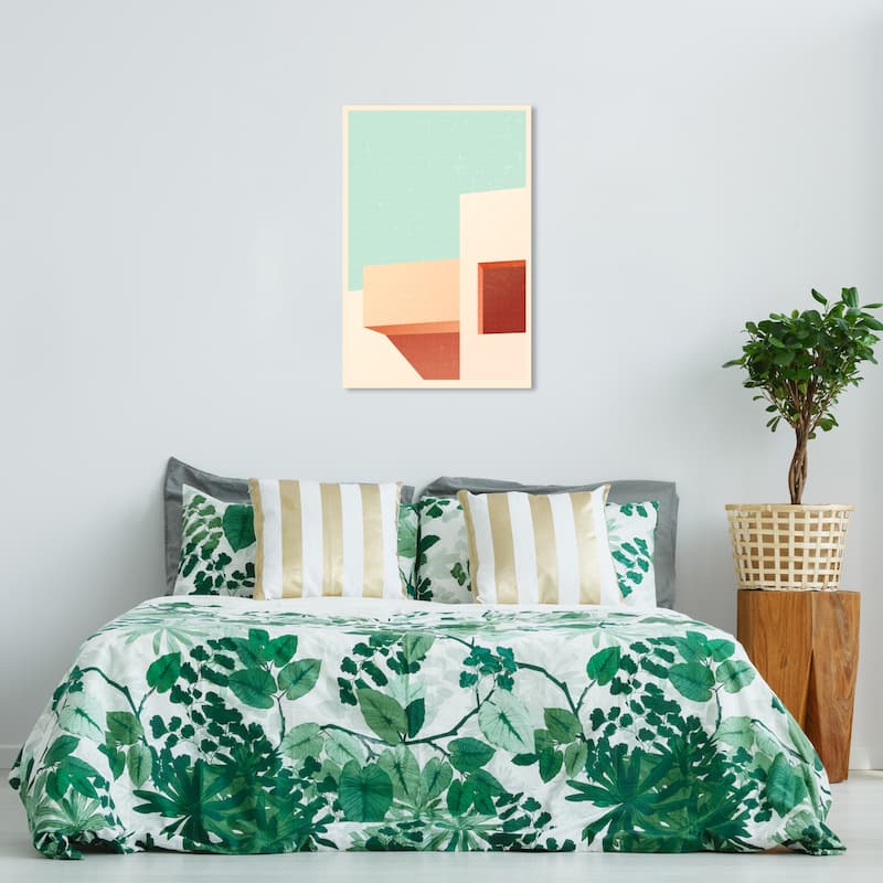 Wynwood Studio Canvas Architecture and Buildings Freeshape Building 6 White and Cream White Vintage Wall Art Canvas Print - 36 x 24