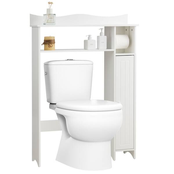 Shop Costway Wood Over The Toilet Storage Cabinet Bathroom Space Saver On Sale Overstock 31045040