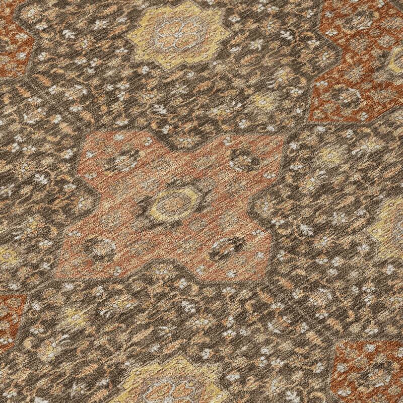 Machine Washable Indoor/ Outdoor Traditional Columbus Chantille Rug