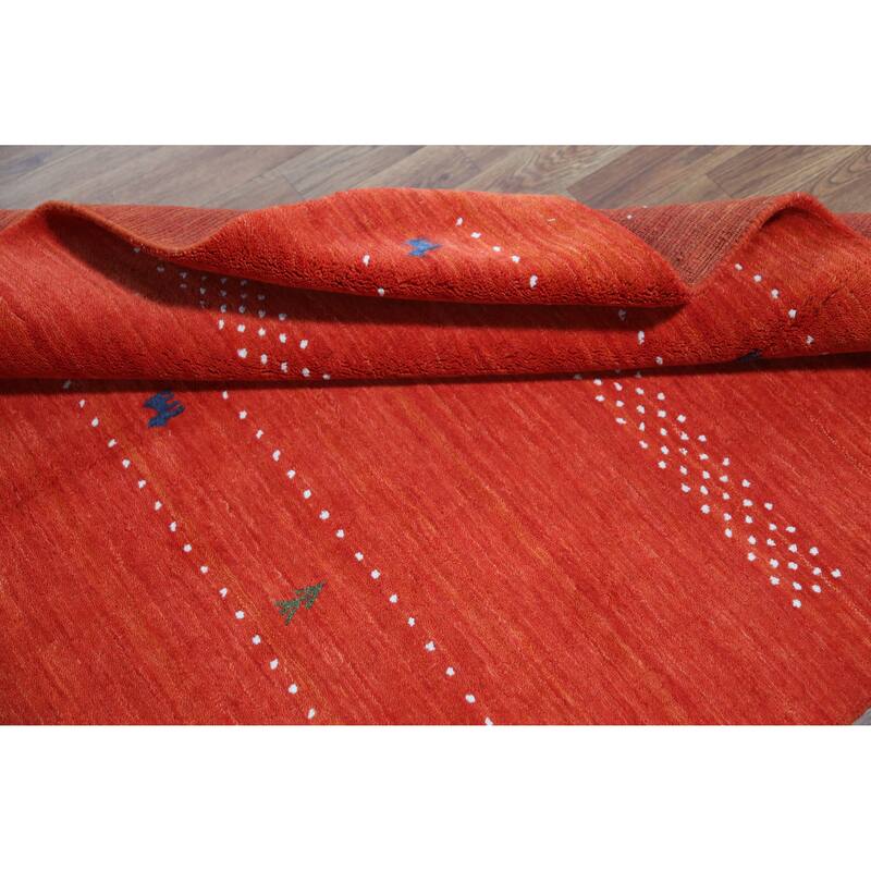 Tribal Contemporary Gabbeh Indian Rug Handmade Bedroom Wool Carpet - 4'6" x 6'6"