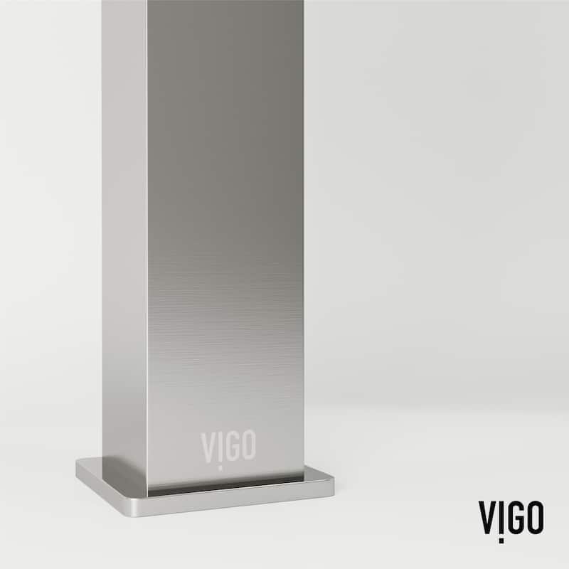 VIGO Tarragona 19"L x 14"W Concrete Vessel Sink and Dunn 11"H Faucet Set