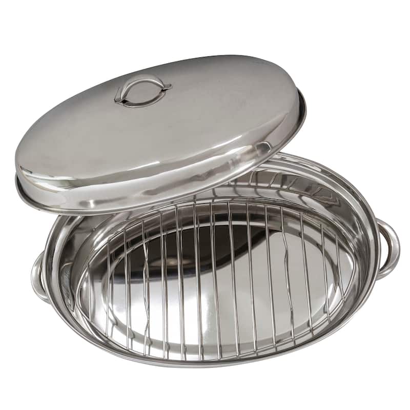 2 Piece Stainless Steel Roasting Set