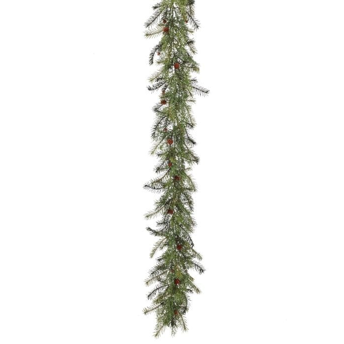 72" Plastic Pine With Mini Cones Garland - Green