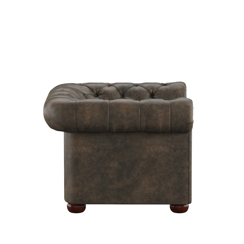 Knightsbridge Tufted Scroll Arm Chesterfield Chair by iNSPIRE Q Artisan