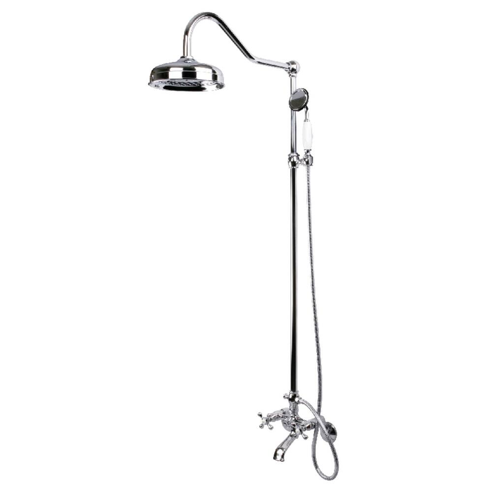 Kingston Brass Vintage Clawfoot Tub Faucet Package with Shower Combo