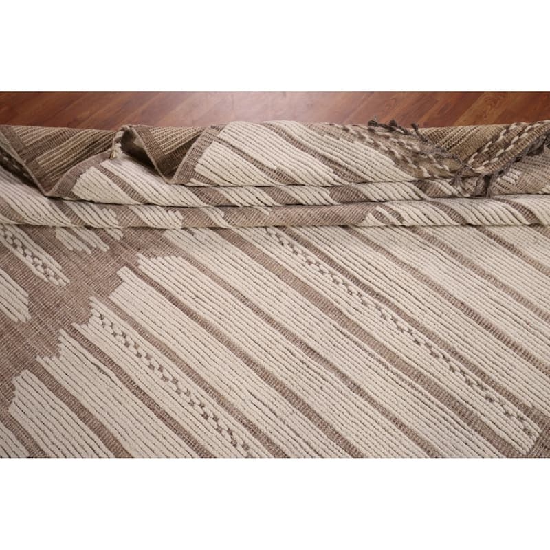 Moroccan Large Abstract Area Rug Handmade Wool Carpet - 9'9"x 14'7"